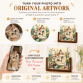 Bespoke Pet Portrait - Custom Illustration UV-Printed Acrylic Art Frame