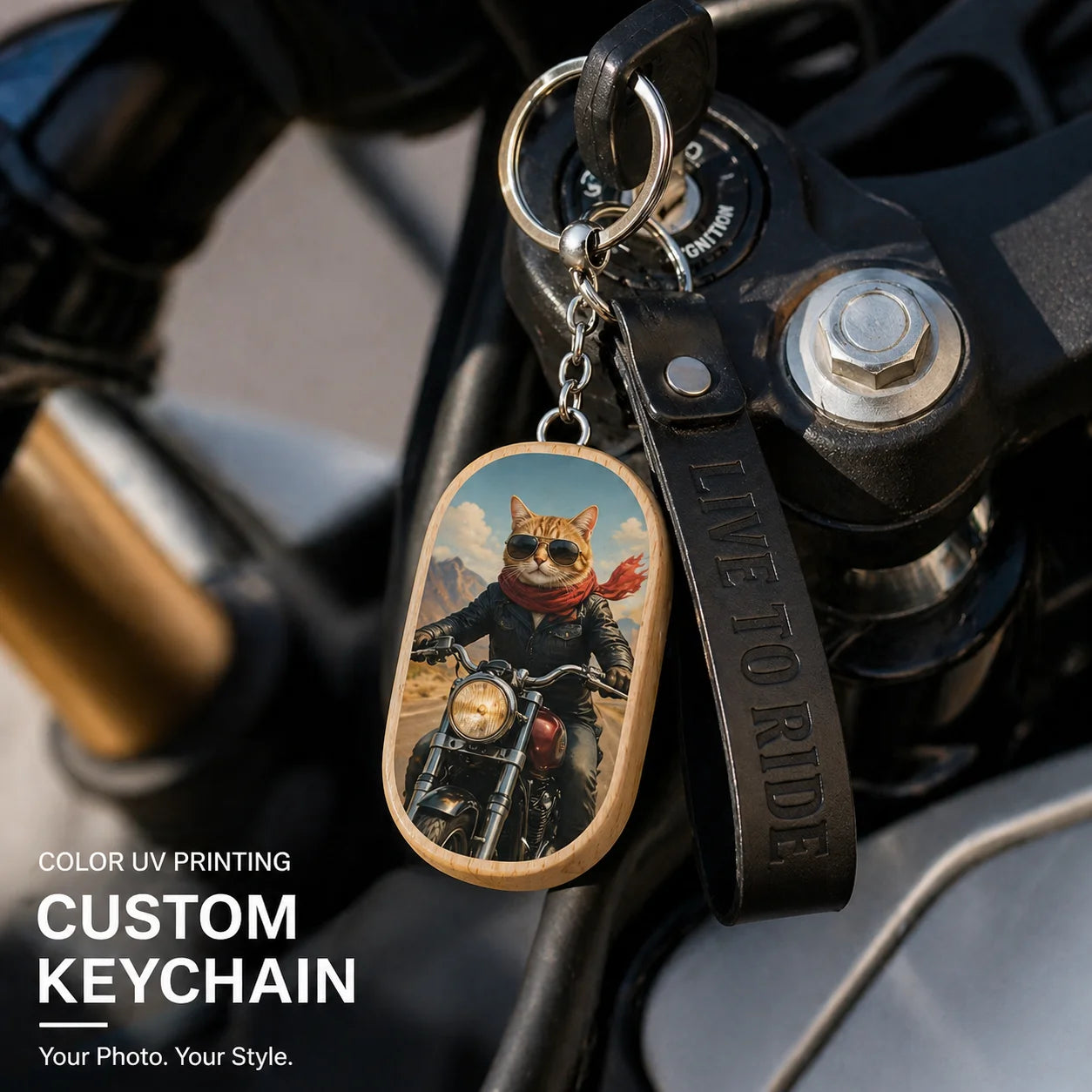 NeonNature Bespoke Geometric Keychain - Custom Art Series