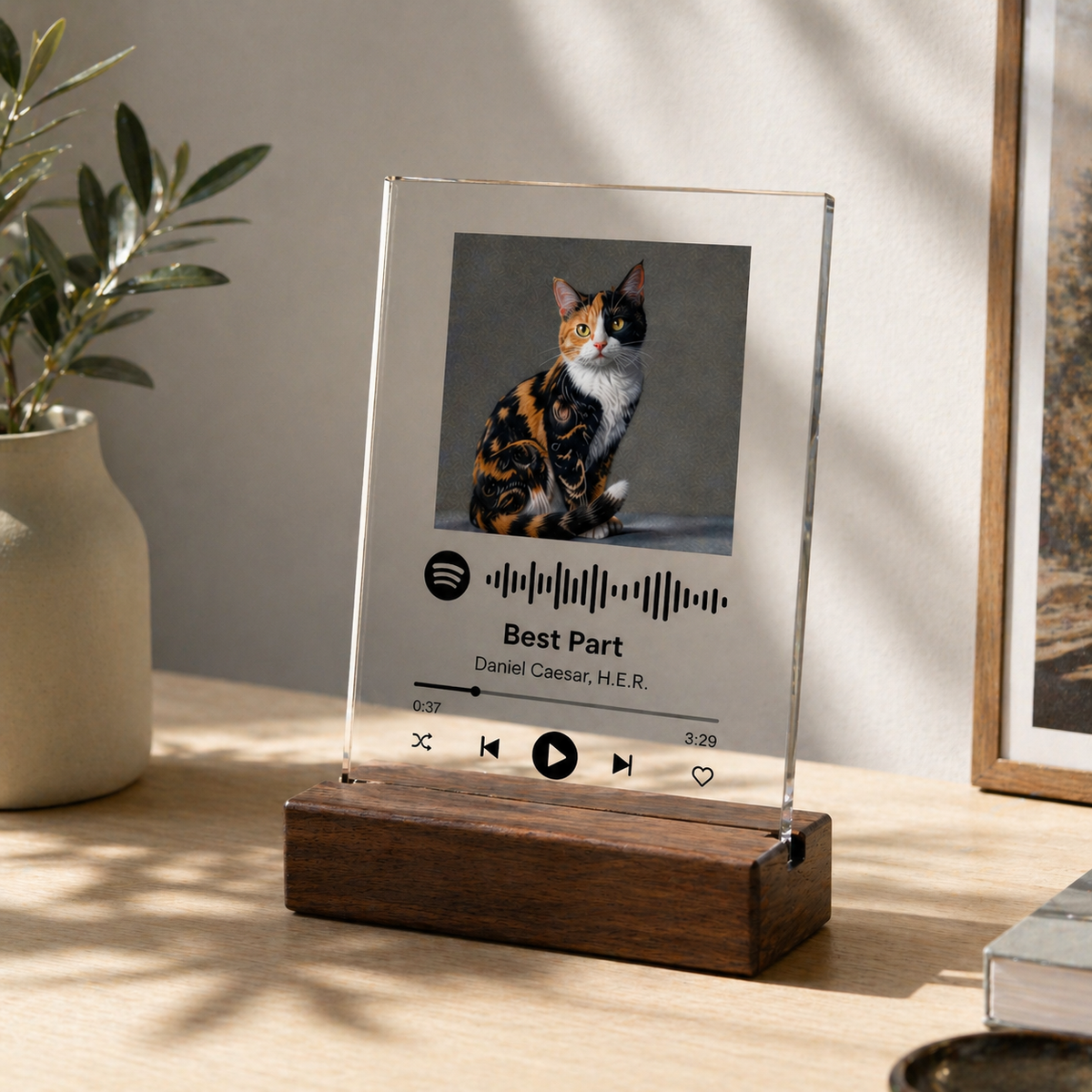 Aether Custom Spotify Acrylic Music Plaque - Architectural Edition